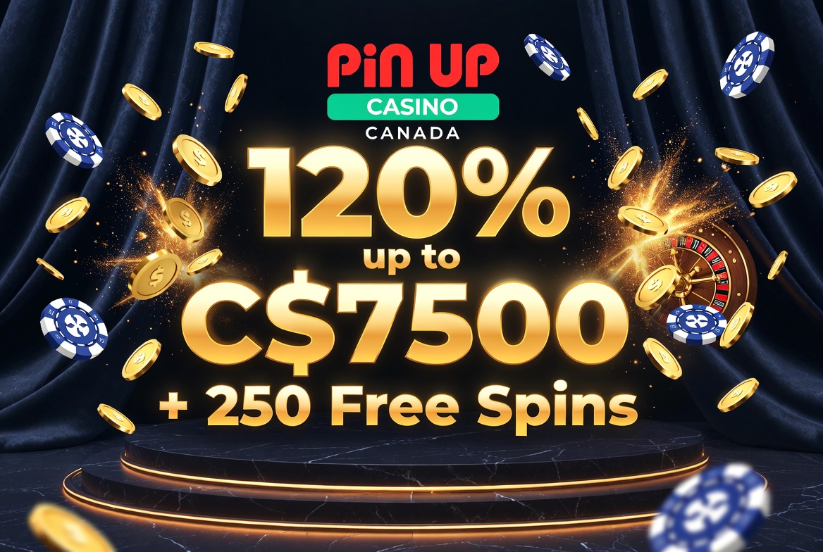 Pin Up Casino welcome bonus and free spins promotion section