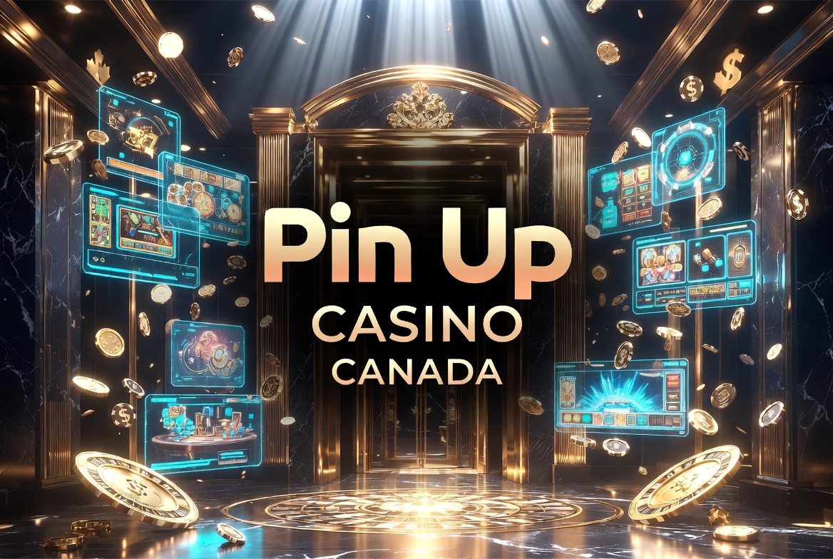 Pin Up Casino Canada homepage showing main lobby and navigation